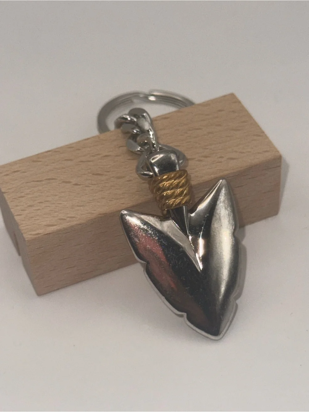 Avon Silver Arrowhead Key & Card Holder with Gold Accent